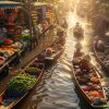 Thaiwander Travel Best Tour Agency in Bangkok, Thailand Beautiful Image Bustling Thai Floating Markets