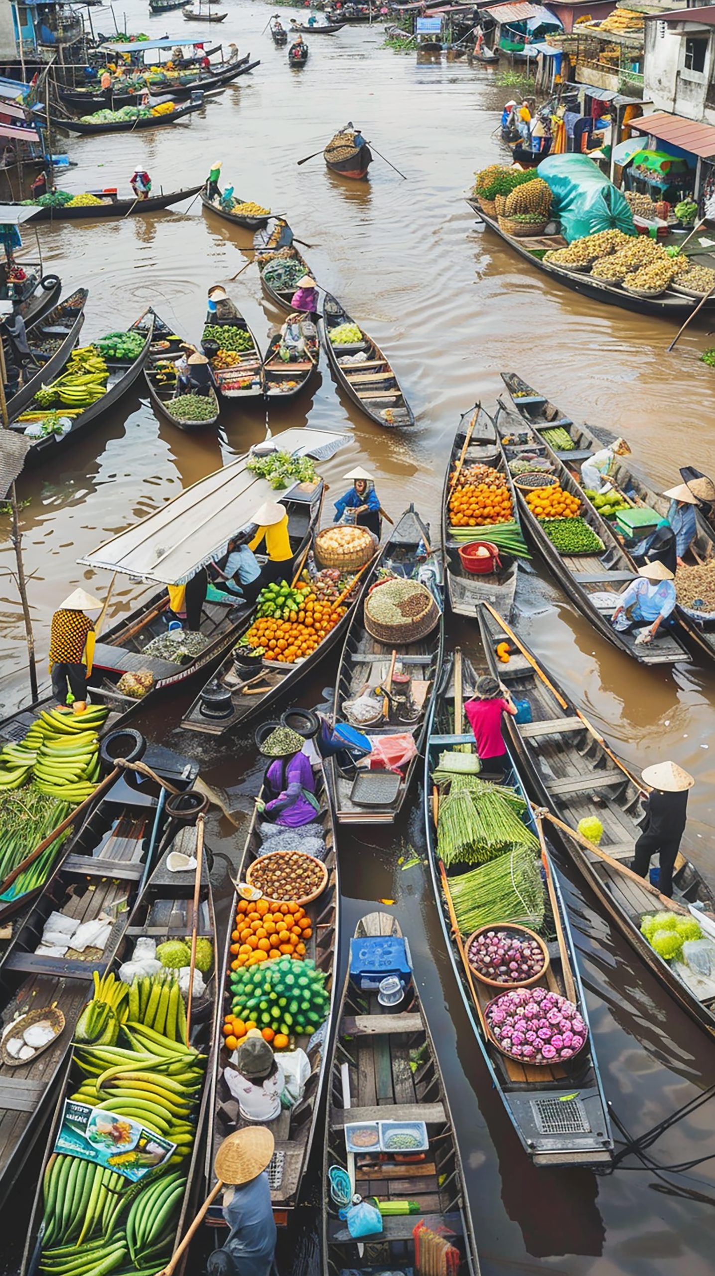 Thaiwander Travel Best Tour Agency in Bangkok, Thailand Bustling Atmosphere Vietnamese Floating Market