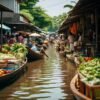 Thaiwander Travel Best Tour Agency in Bangkok, Thailand Canal With Boat Bunch Vegetables It