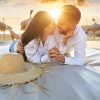 Thaiwander Travel Best Tour Agency in Bangkok, Thailand Couple Young On Beach Lounge Sunset