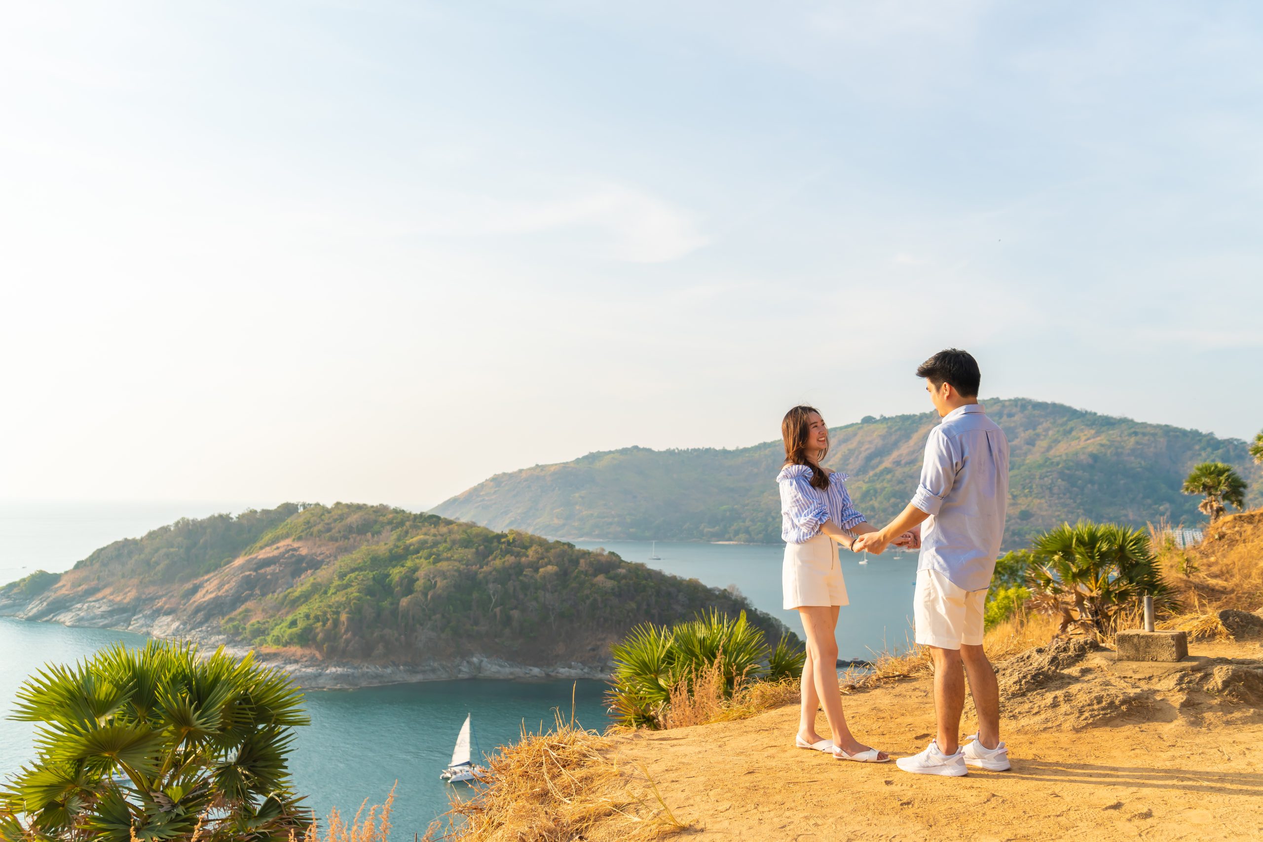 Thaiwander Travel Best Tour Agency in Bangkok, Thailand Happy Young Asian Couple In Love Having A Good Time In Park